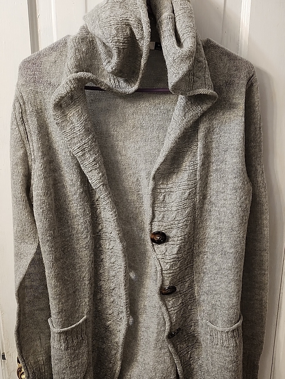 Old Navy Light Gray Knit Cardigan